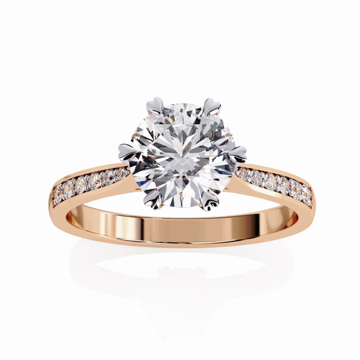 1.5 Carat Round Cut Solitaire in Channel Setting  Image 11