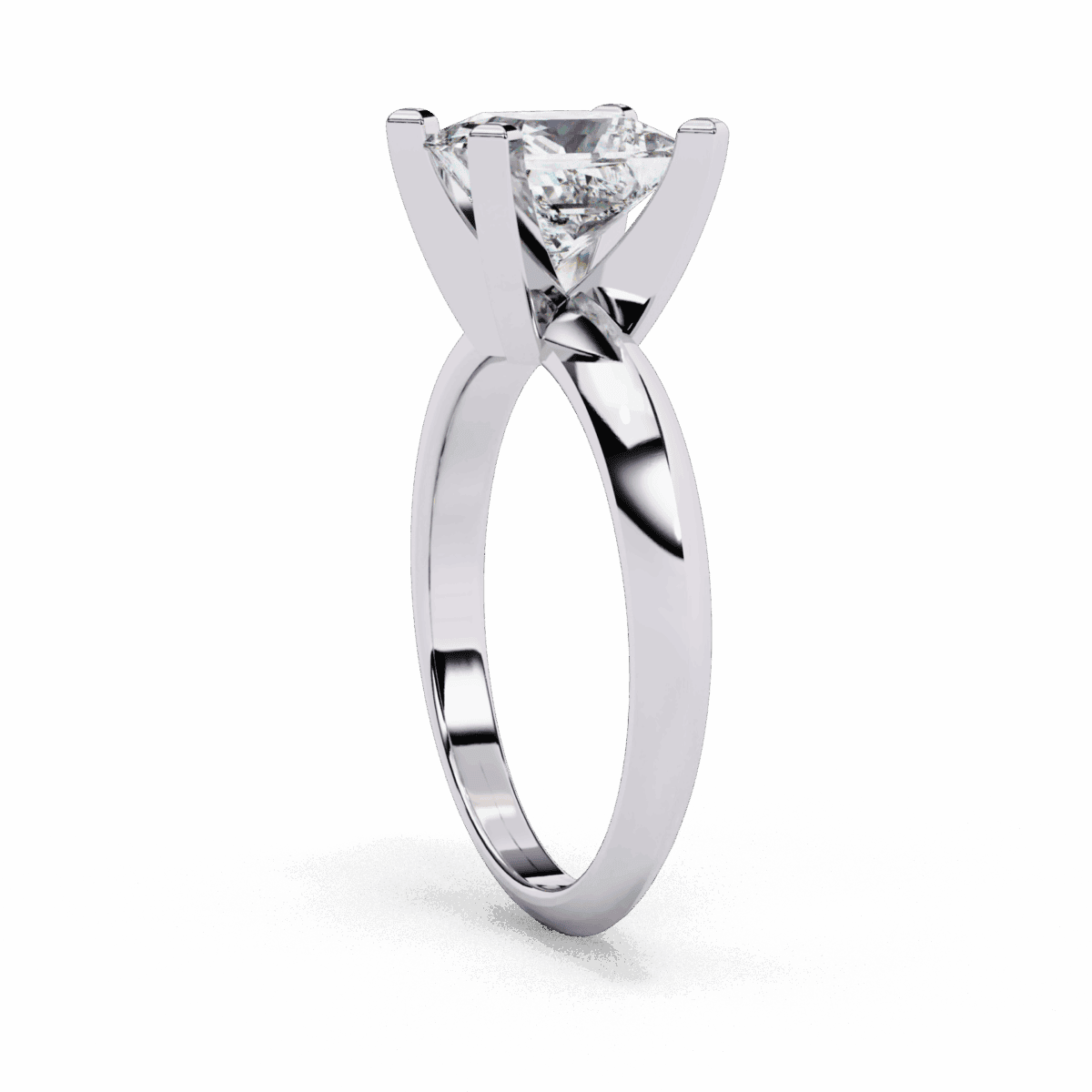1.75 Carat Princess Cut Classic Solitaire Forever Band  Image 2