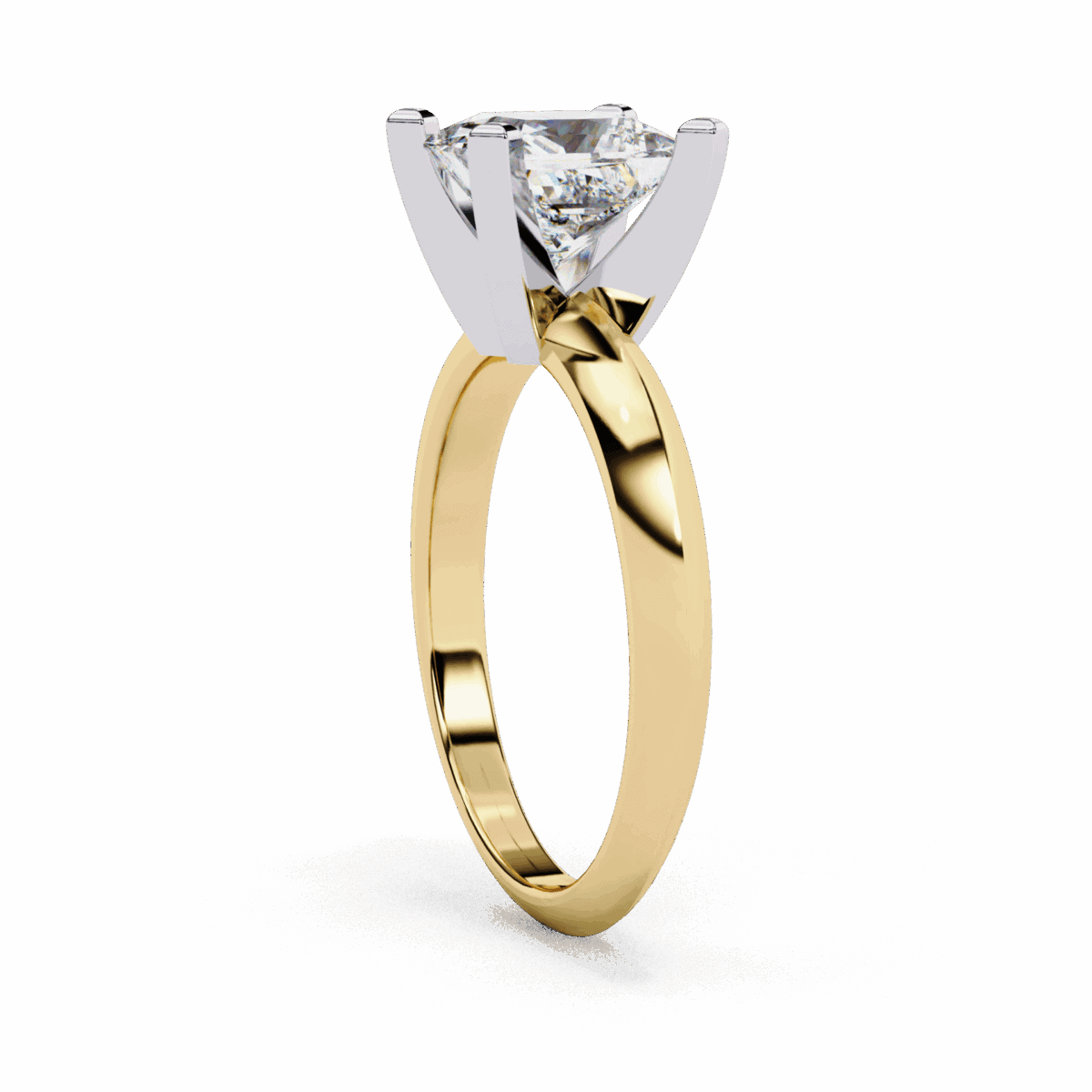 1.75 Carat Princess Cut Classic Solitaire Forever Band  Image 5