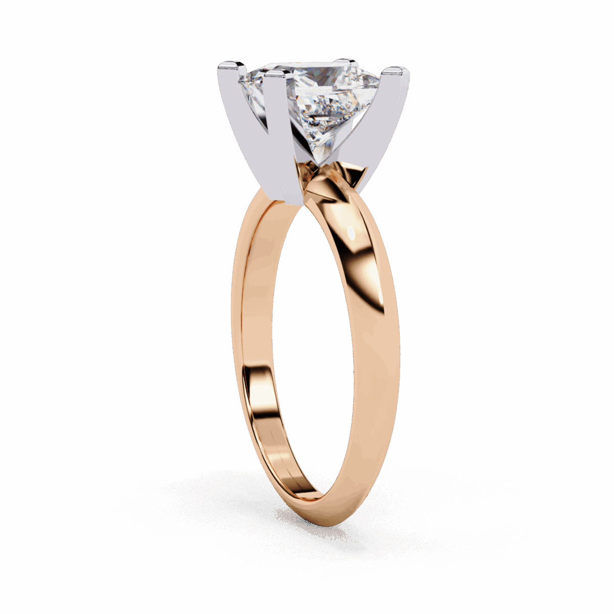 1.75 Carat Princess Cut Classic Solitaire Forever Band  Image 9