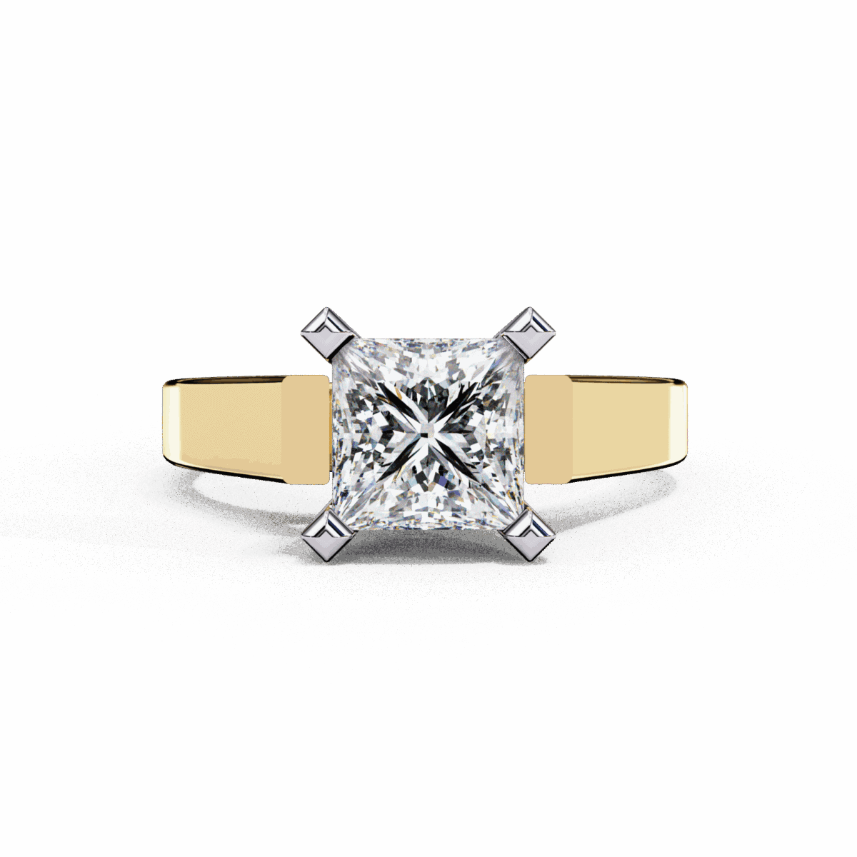 1.75 Carat Princess Cut Classic Solitaire Band  Image 6