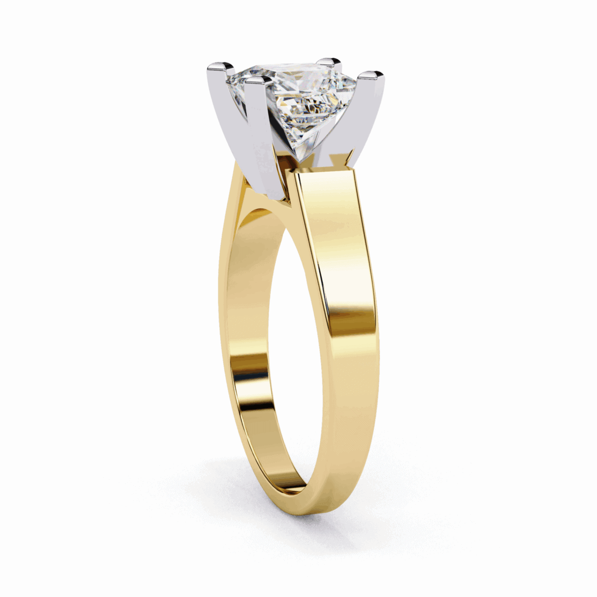 1.75 Carat Princess Cut Classic Solitaire Band  Image 7