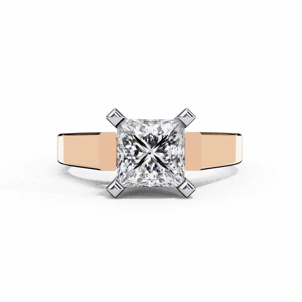 1.75 Carat Princess Cut Classic Solitaire Band  Image 10