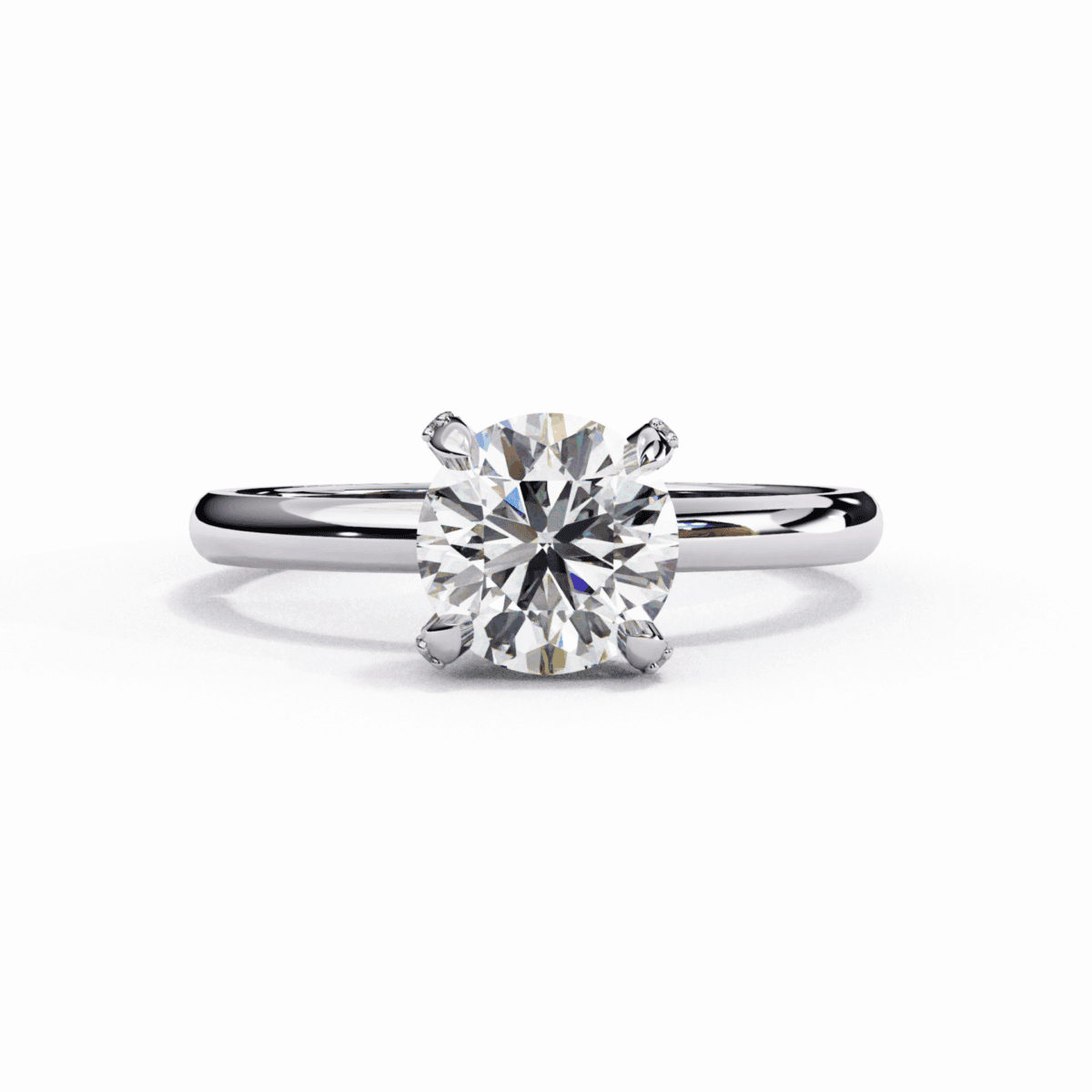 LR14097P11 1.25 Carat Round Cut Forever Solitaire Band Image 1