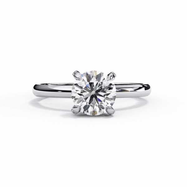 1.25 Carat Round Cut Forever Solitaire Band