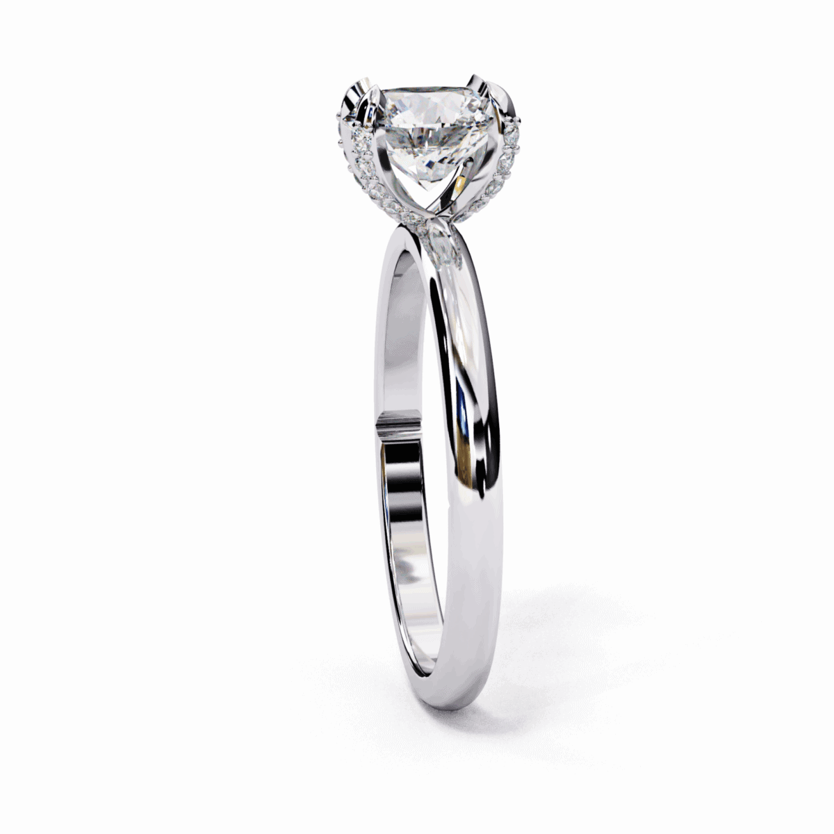 1.25 Carat Round Cut Forever Solitaire Band  Image 2