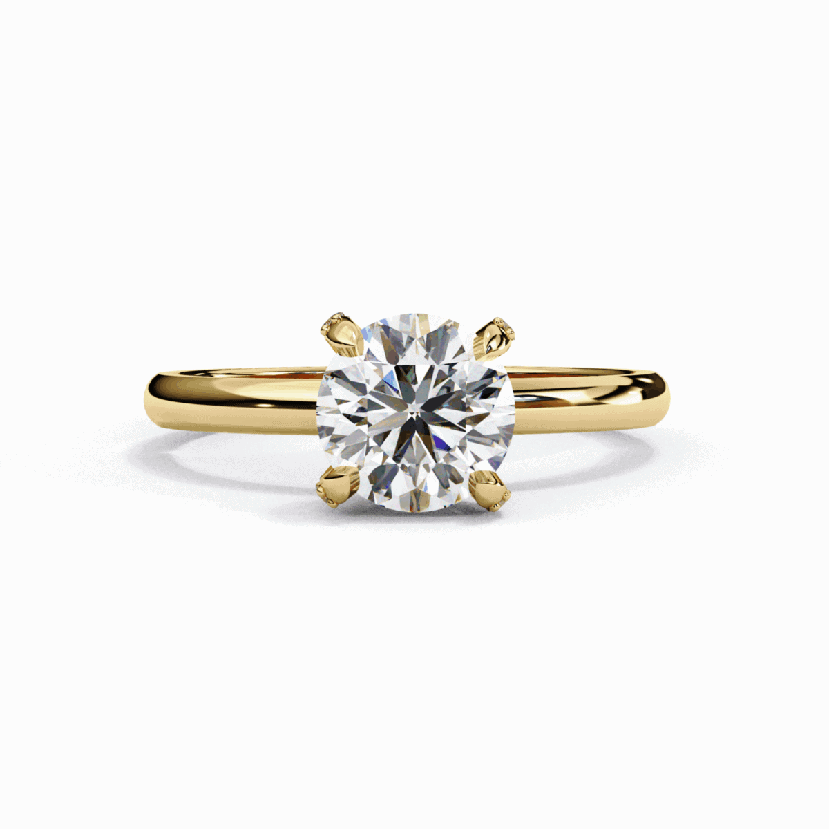 1.25 Carat Round Cut Forever Solitaire Band  Image 5