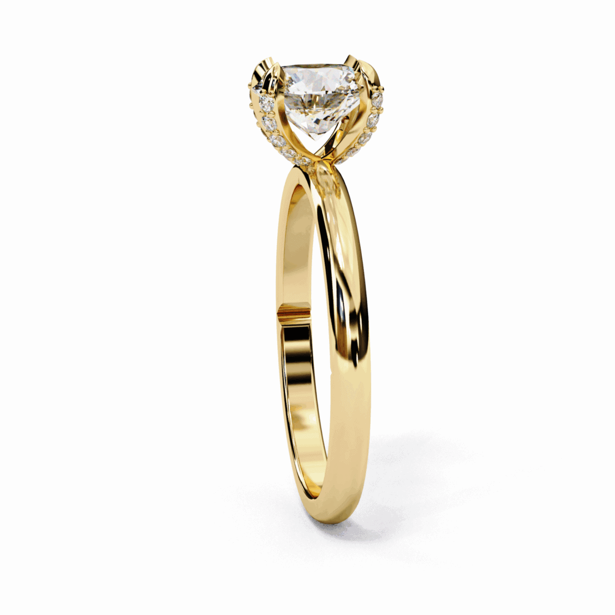 1.25 Carat Round Cut Forever Solitaire Band  Image 6