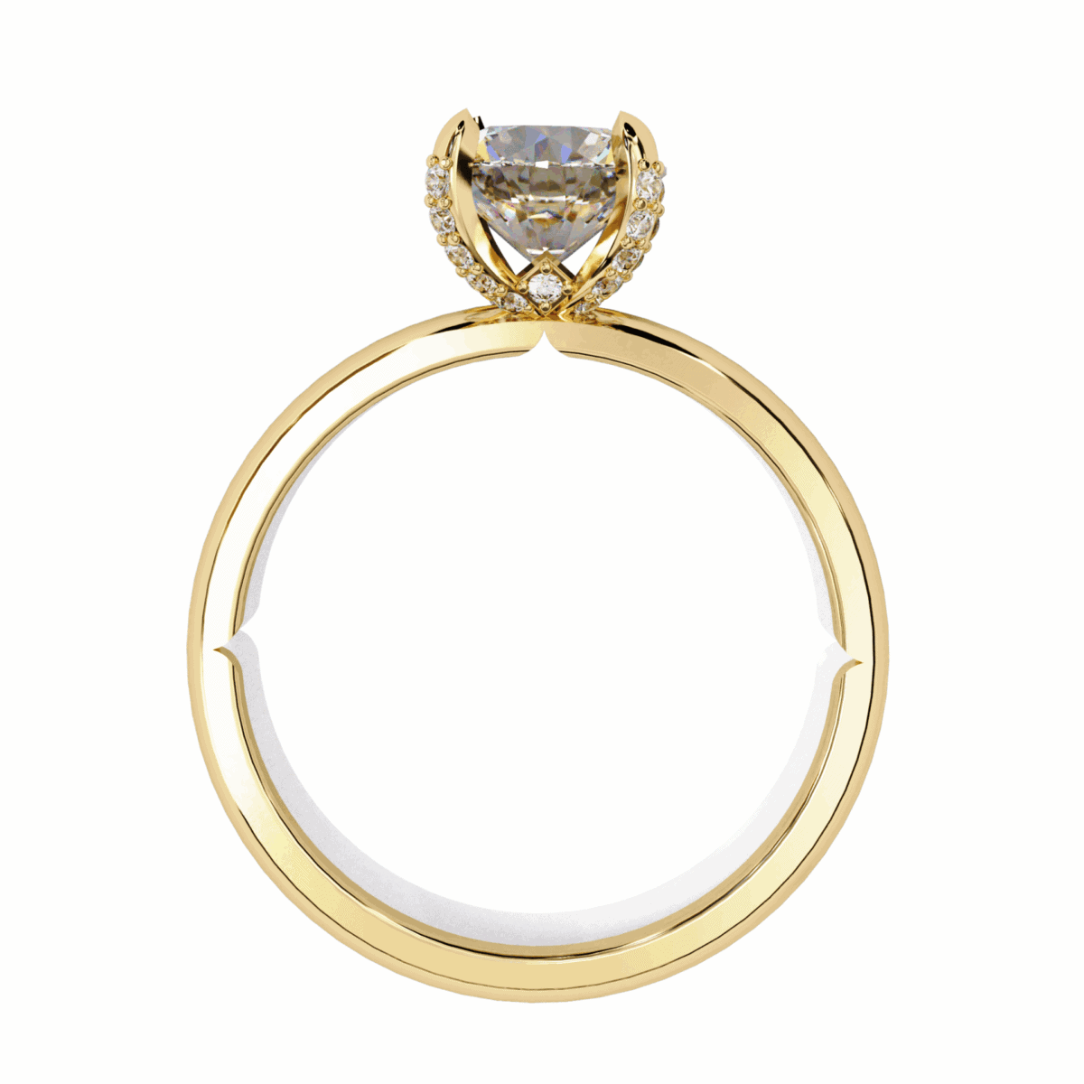 1.25 Carat Round Cut Forever Solitaire Band  Image 7