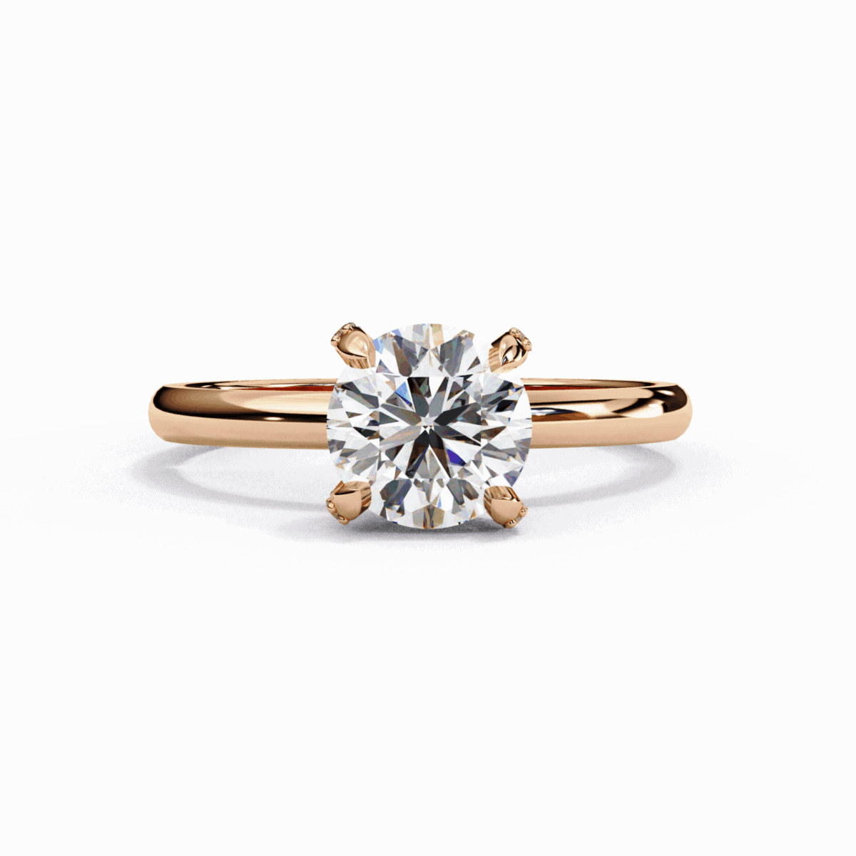 1.25 Carat Round Cut Forever Solitaire Band  Image 8