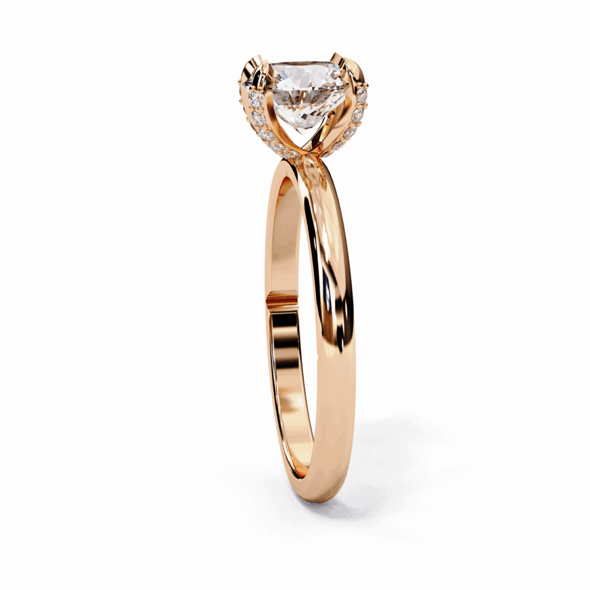 1.25 Carat Round Cut Forever Solitaire Band  Image 10