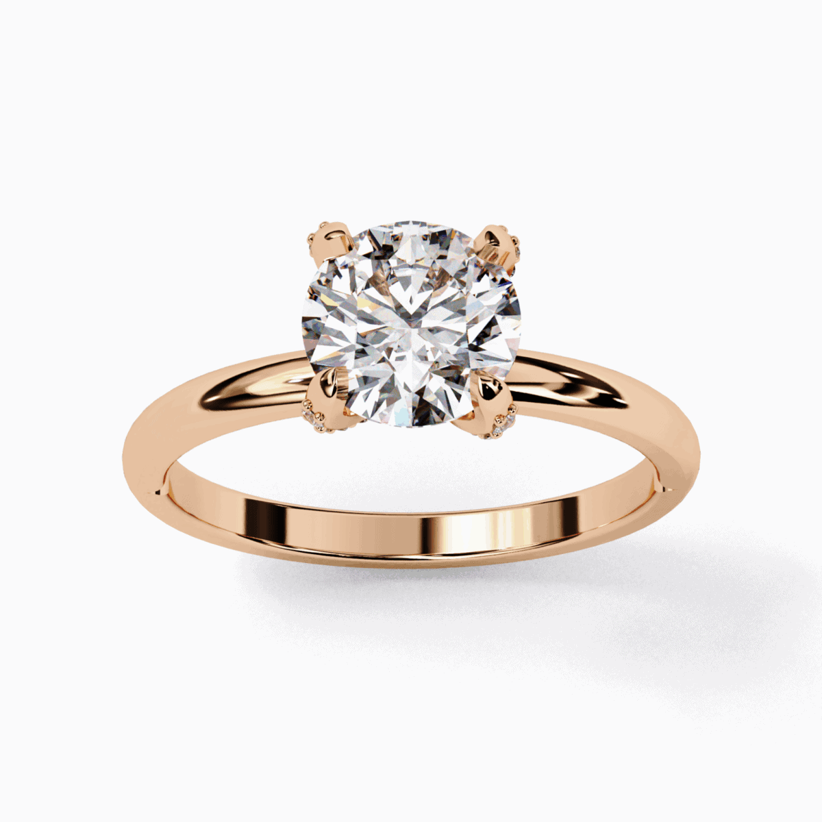 1.25 Carat Round Cut Forever Solitaire Band  Image 12