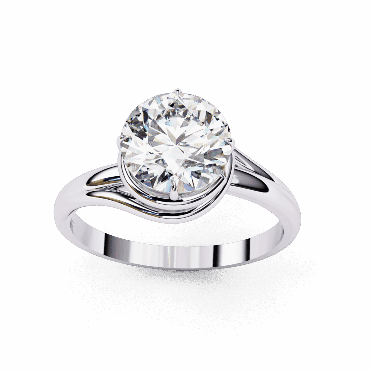1.25 Carat Round Cut Classic Solitaire Band  Image 4