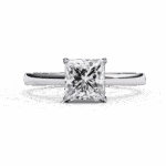1 Carat Princess Cut Solitaire Diamond Ring