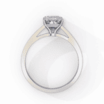 1 Carat Princess Cut Solitaire Diamond Ring - Image 3
