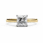 1 Carat Princess Cut Solitaire Diamond Ring - Image 5