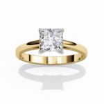1 Carat Princess Cut Solitaire Diamond Ring - Image 8