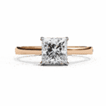 1 Carat Princess Cut Solitaire Diamond Ring - Image 9