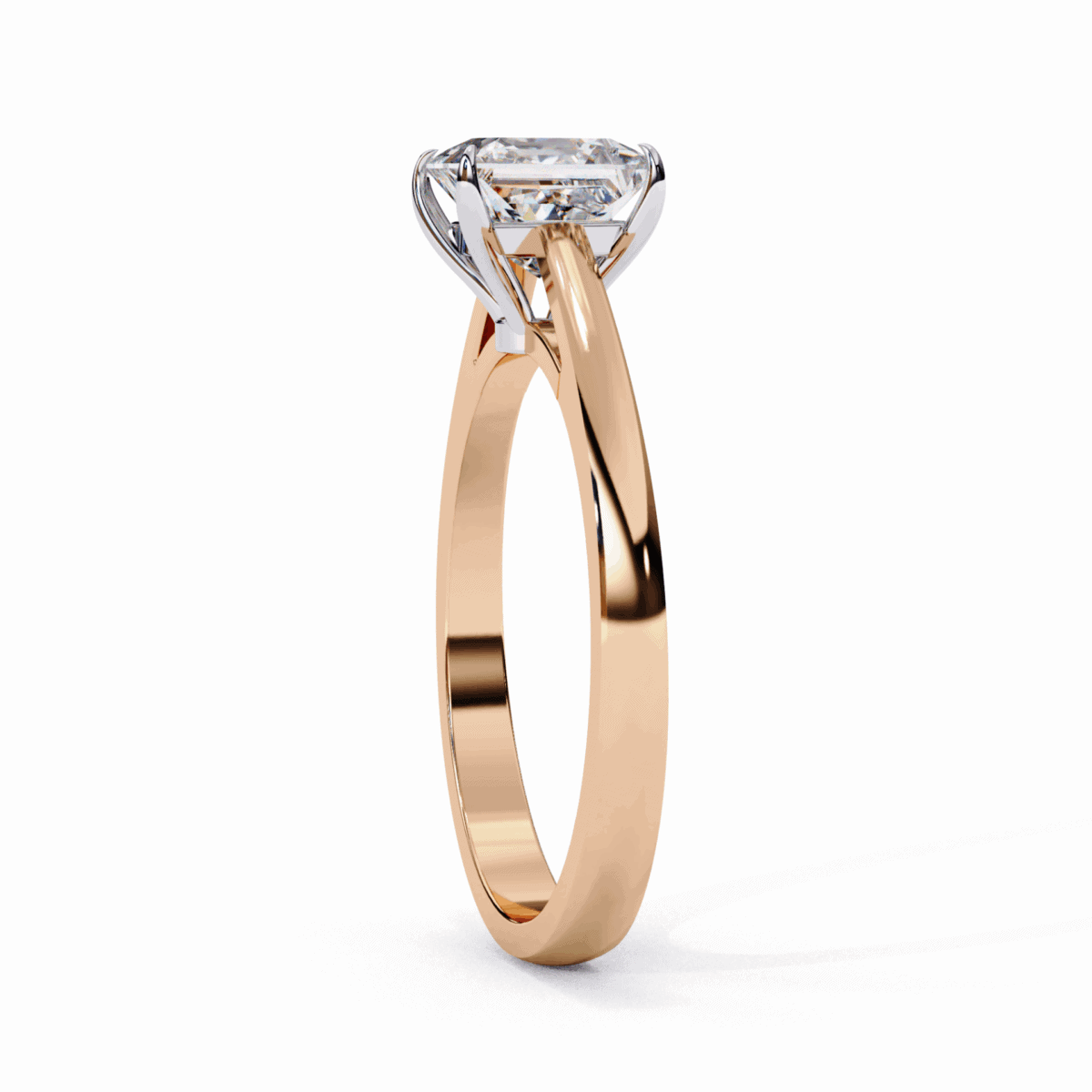 1 Carat Princess Cut Solitaire Diamond Ring  Image 10