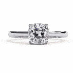 1.5 Carat Cushion Cut Solitaire Diamond Ring
