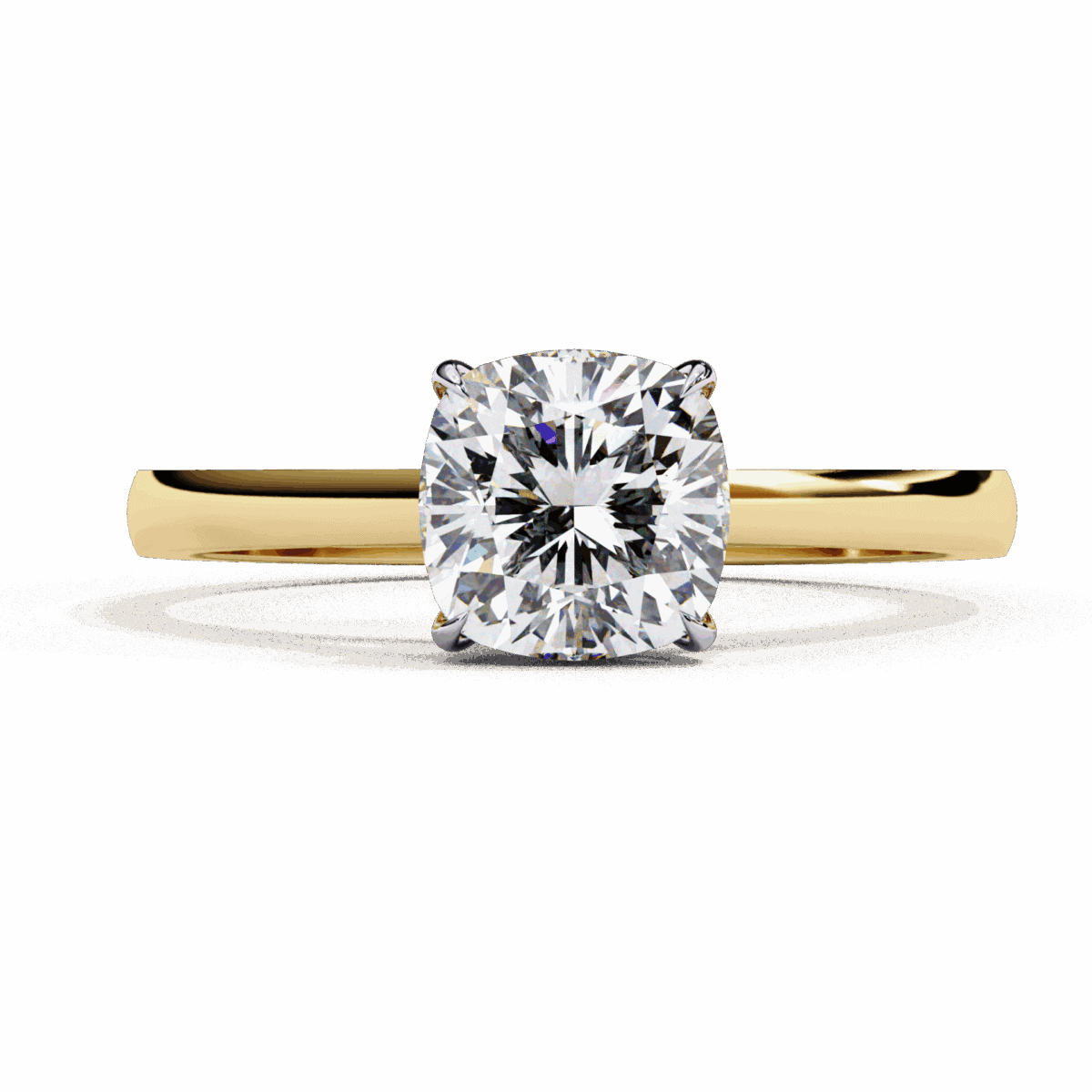 1.5 Carat Cushion Cut Solitaire Diamond Ring  Image 5