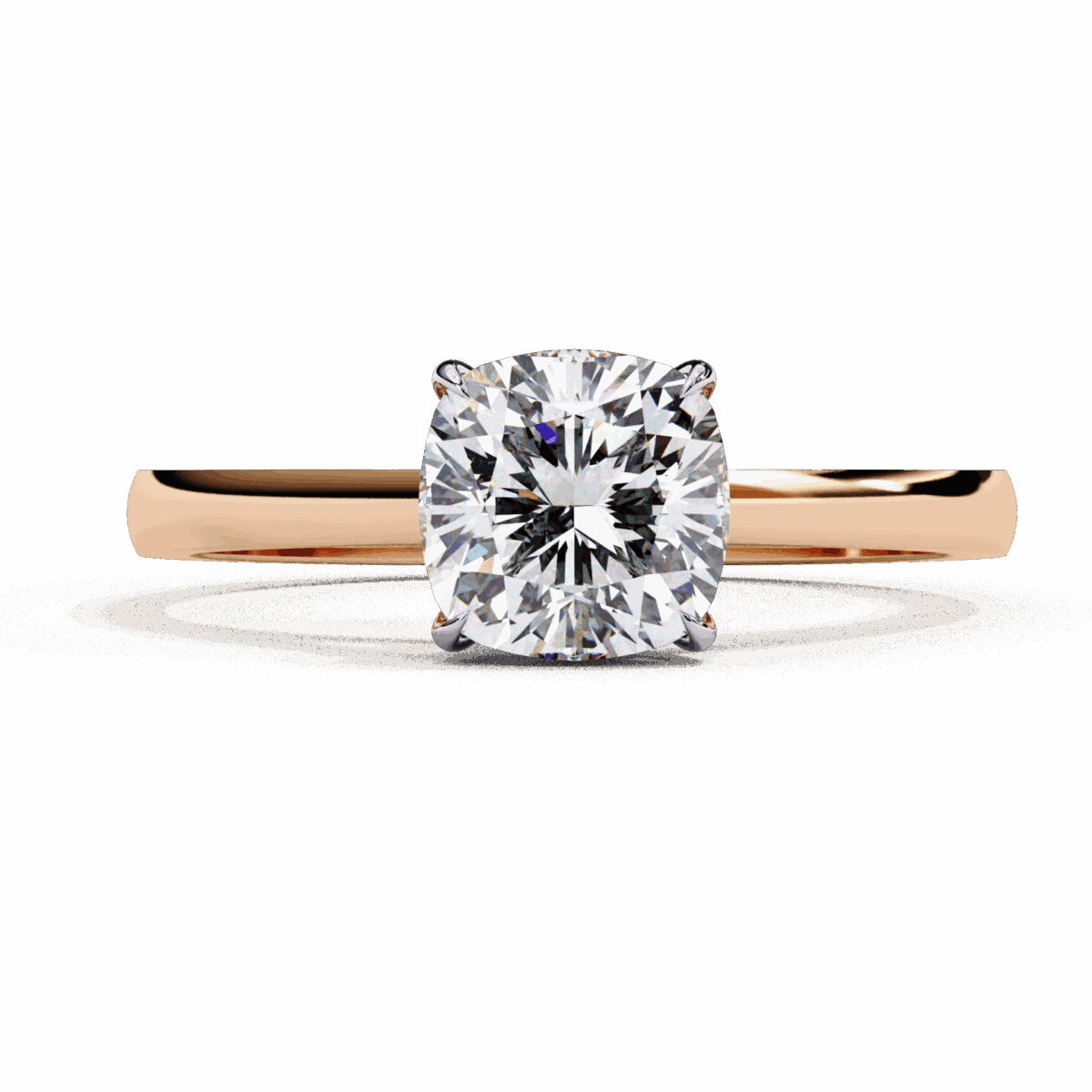 1.5 Carat Cushion Cut Solitaire Diamond Ring  Image 9
