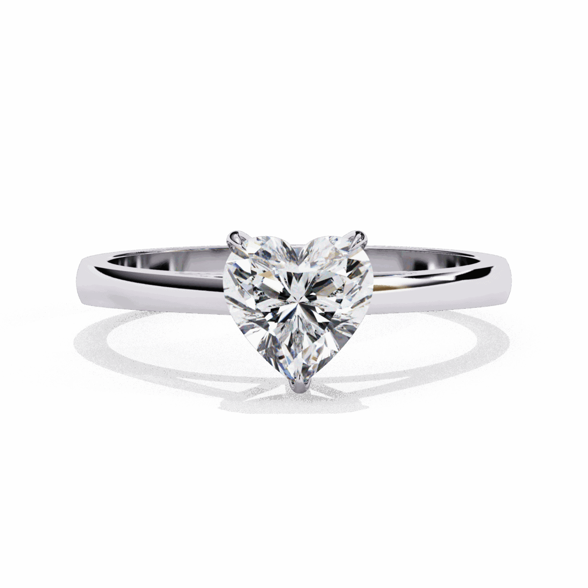 LR14102P11H 0.75 Carat Heart Cut Solitaire Diamond Ring Image 1
