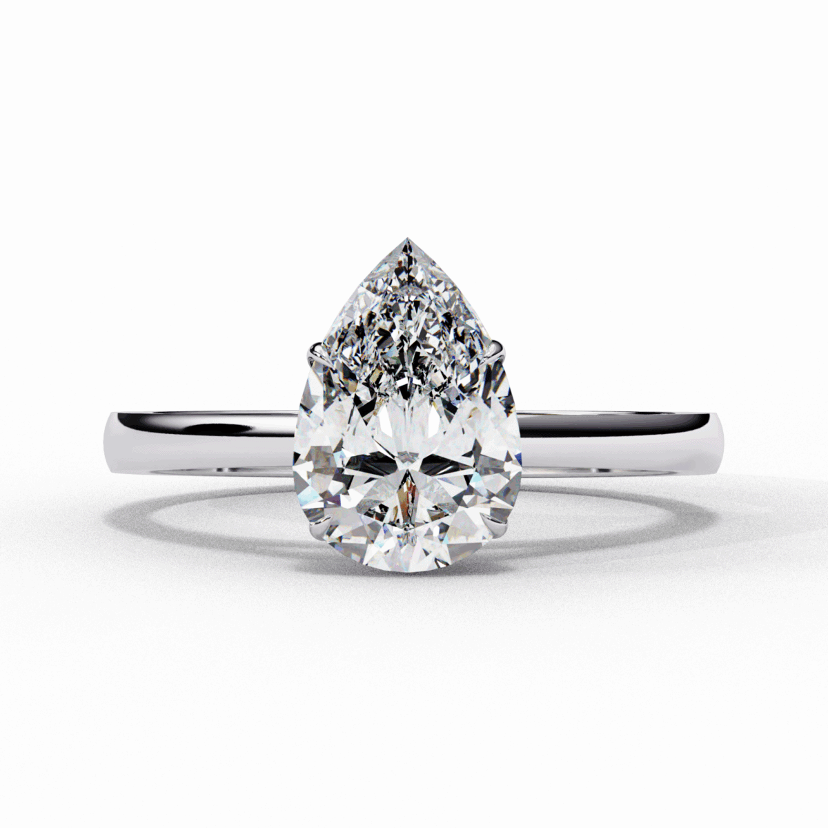 LR14105P11H 1.25 Carat Pear Cut Solitaire Diamond Ring Image 1