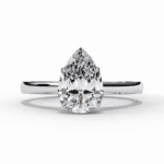 1.25 Carat Pear Cut Solitaire Diamond Ring