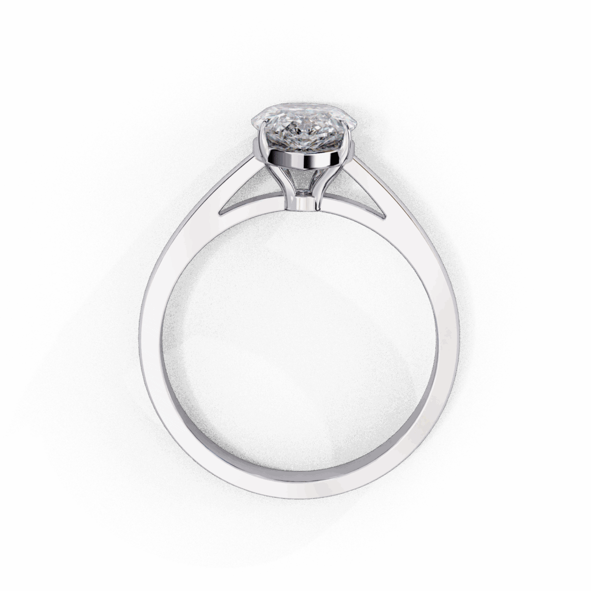 1.25 Carat Pear Cut Solitaire Diamond Ring  Image 3