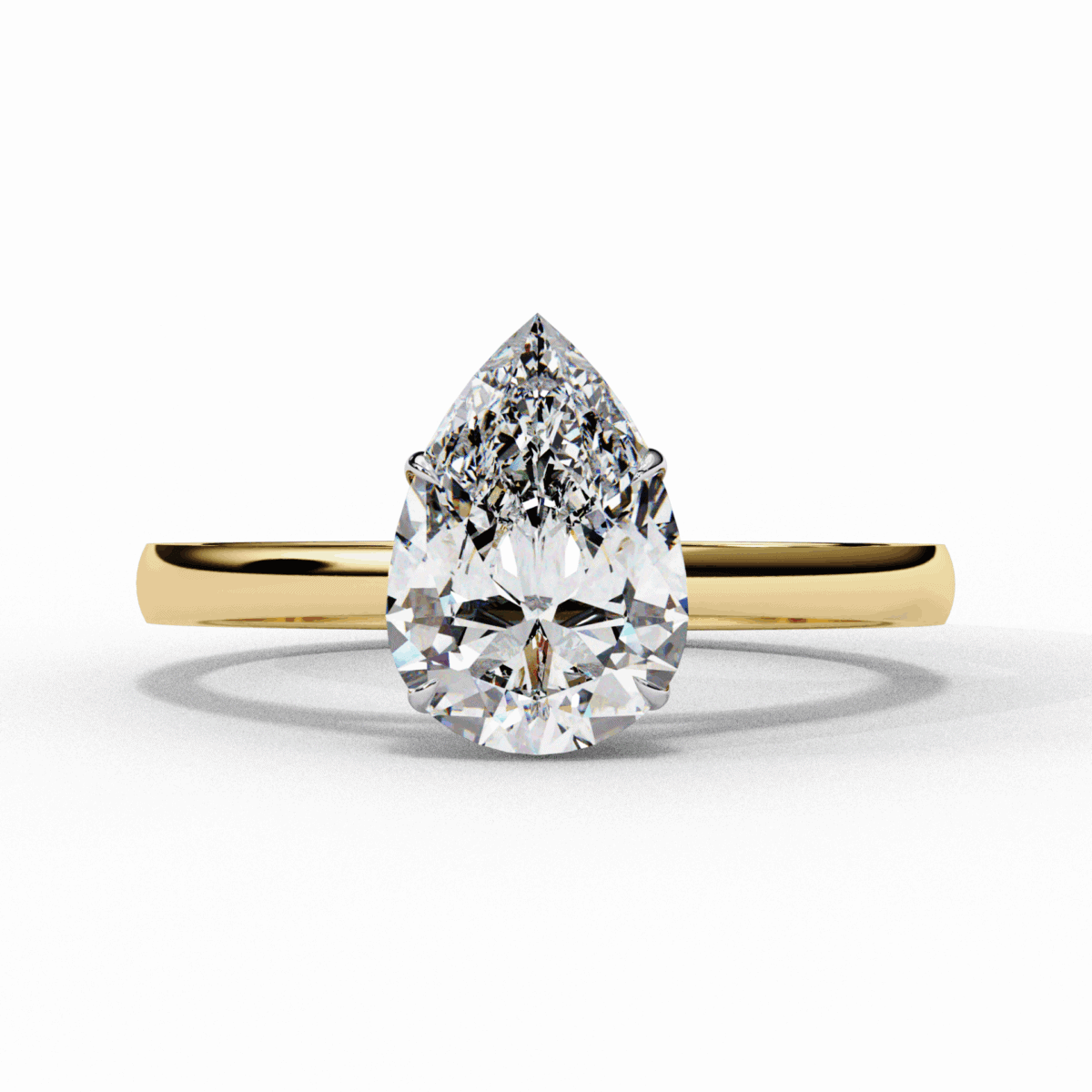 1.25 Carat Pear Cut Solitaire Diamond Ring  Image 5