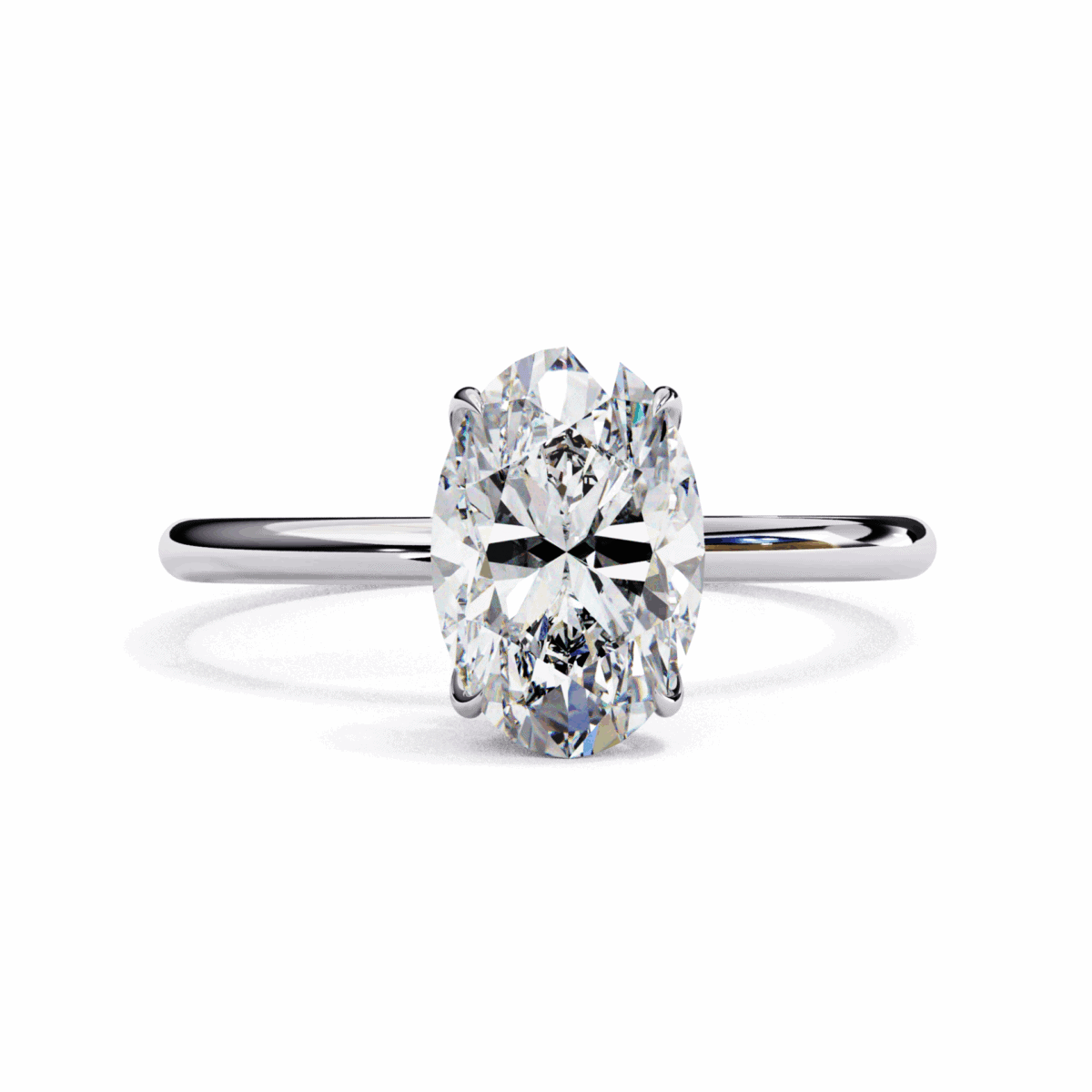 1.25 Carat Oval Cut Eternal Solitaire Wedding Ring  Image 1