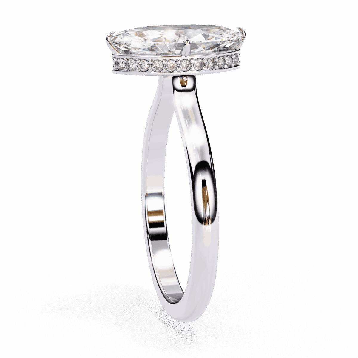 1.5 Carat Marquise Cut Solitaire Promise Wedding Ring  Image 2