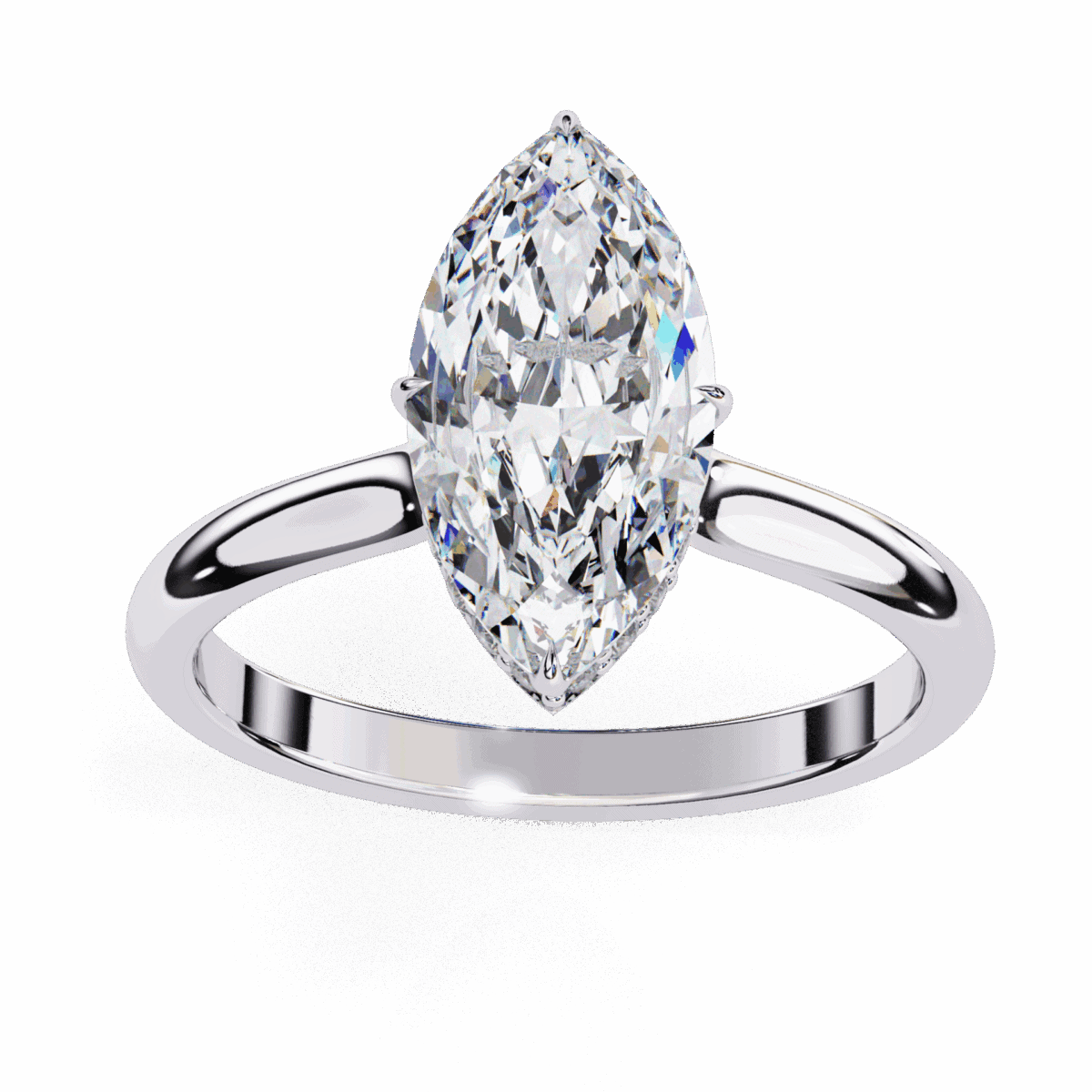 1.5 Carat Marquise Cut Solitaire Promise Wedding Ring  Image 4