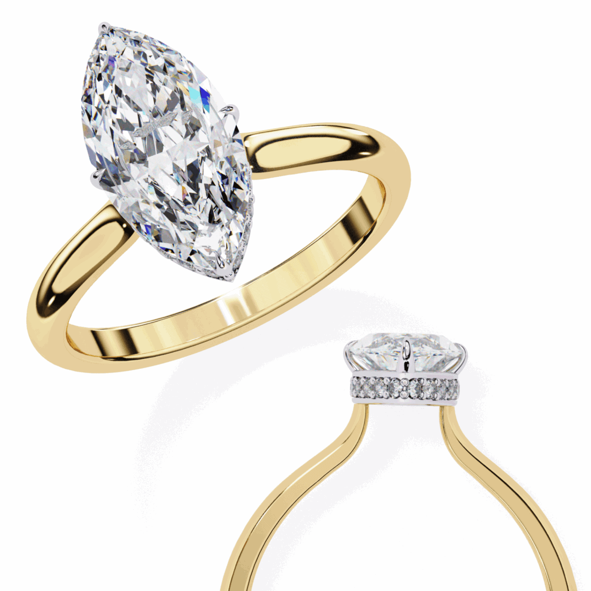 1.5 Carat Marquise Cut Solitaire Promise Wedding Ring  Image 9