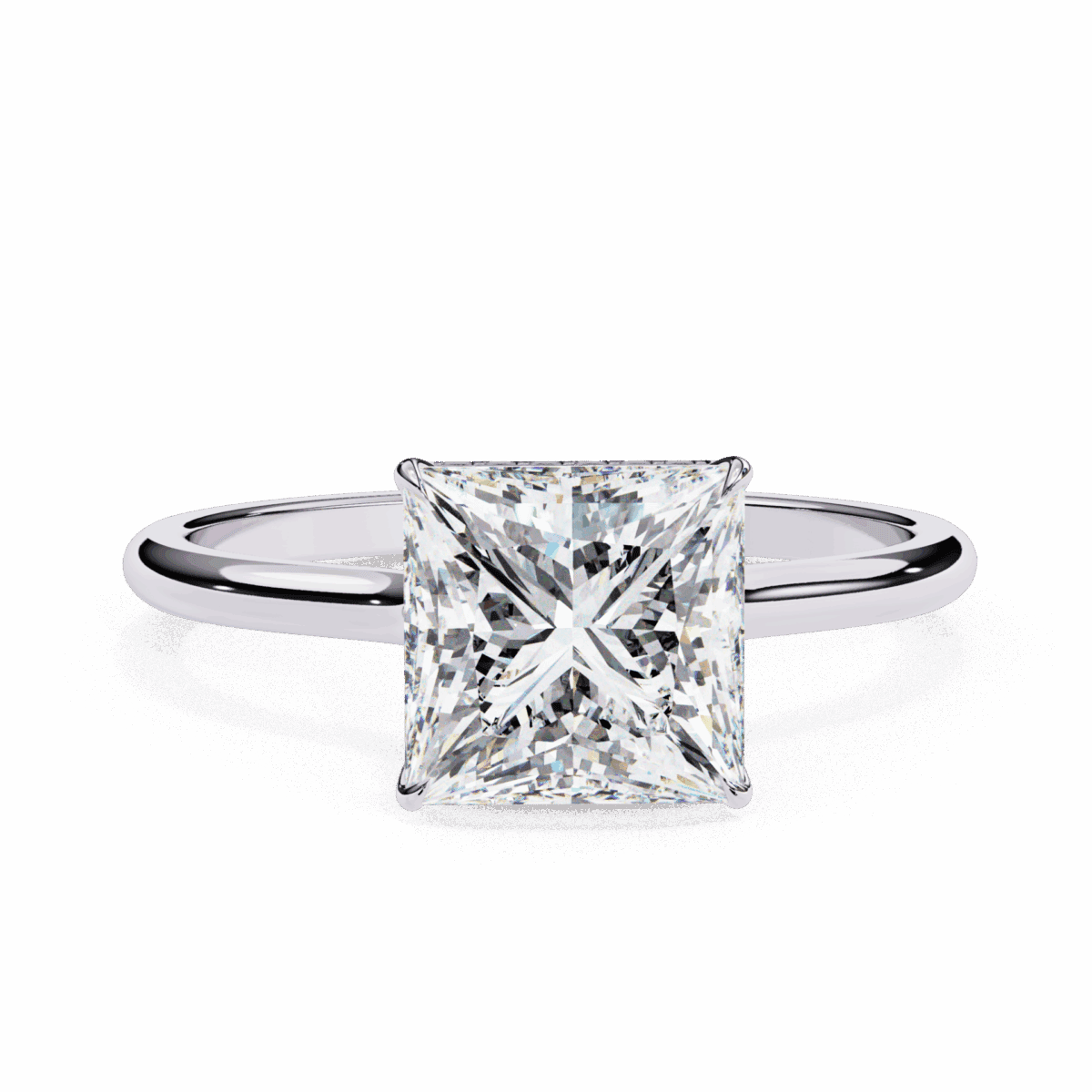 LR14113P11 2.25 Carat Princess Cut Solitaire Promise Wedding Ring Image 1