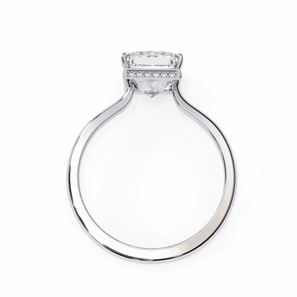 2.25 Carat Princess Cut Solitaire Promise Wedding Ring  Image 2