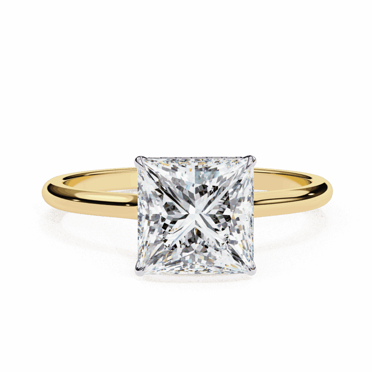 2.25 Carat Princess Cut Solitaire Promise Wedding Ring  Image 4