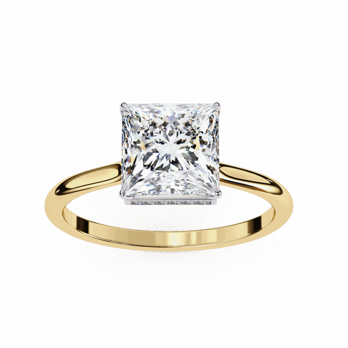 2.25 Carat Princess Cut Solitaire Promise Wedding Ring  Image 7