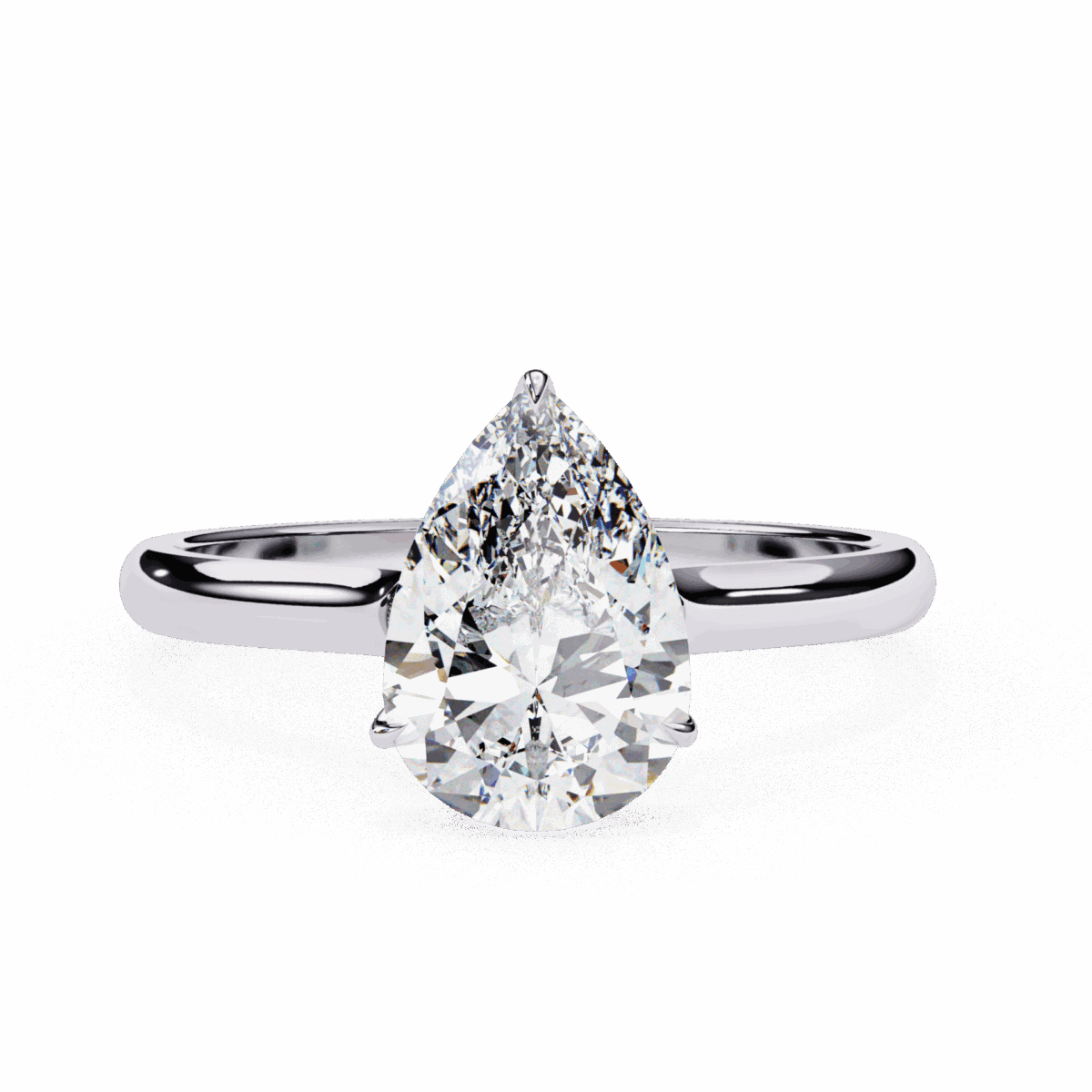 LR14114P11 1.75 Carat Pear Cut Solitaire Promise Wedding Ring Image 1