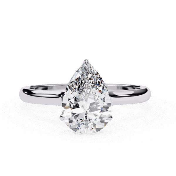 1.75 Carat Pear Cut Solitaire Promise Wedding Ring