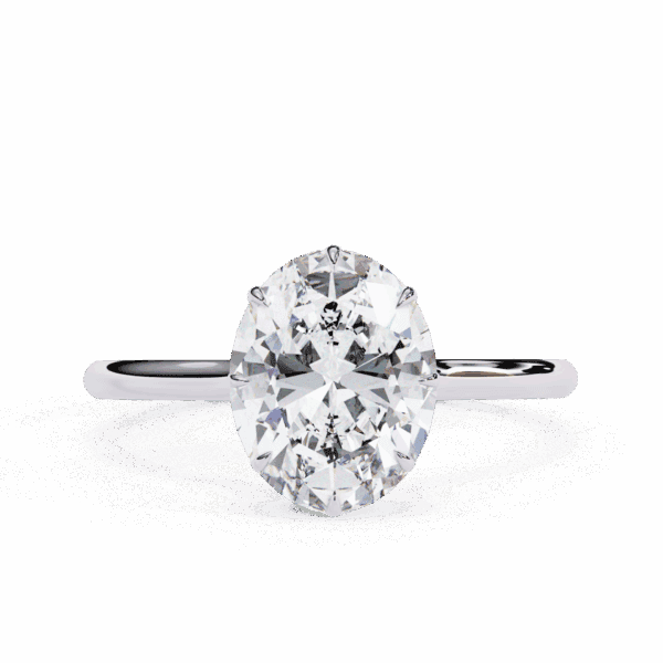 2 Carat Oval Cut Solitaire Promise Wedding Ring