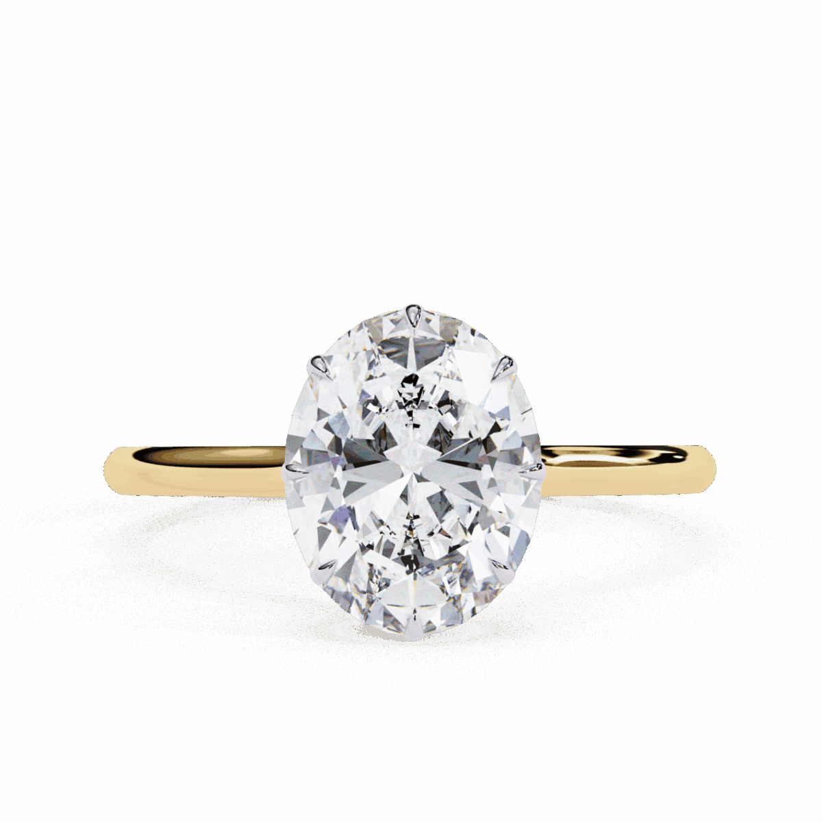 2 Carat Oval Cut Solitaire Promise Wedding Ring  Image 4