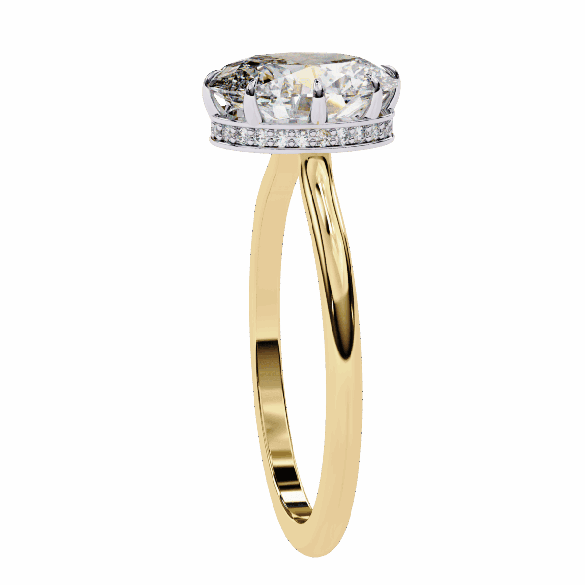 2 Carat Oval Cut Solitaire Promise Wedding Ring  Image 5