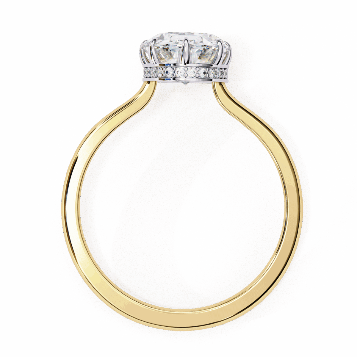 2 Carat Oval Cut Solitaire Promise Wedding Ring  Image 6