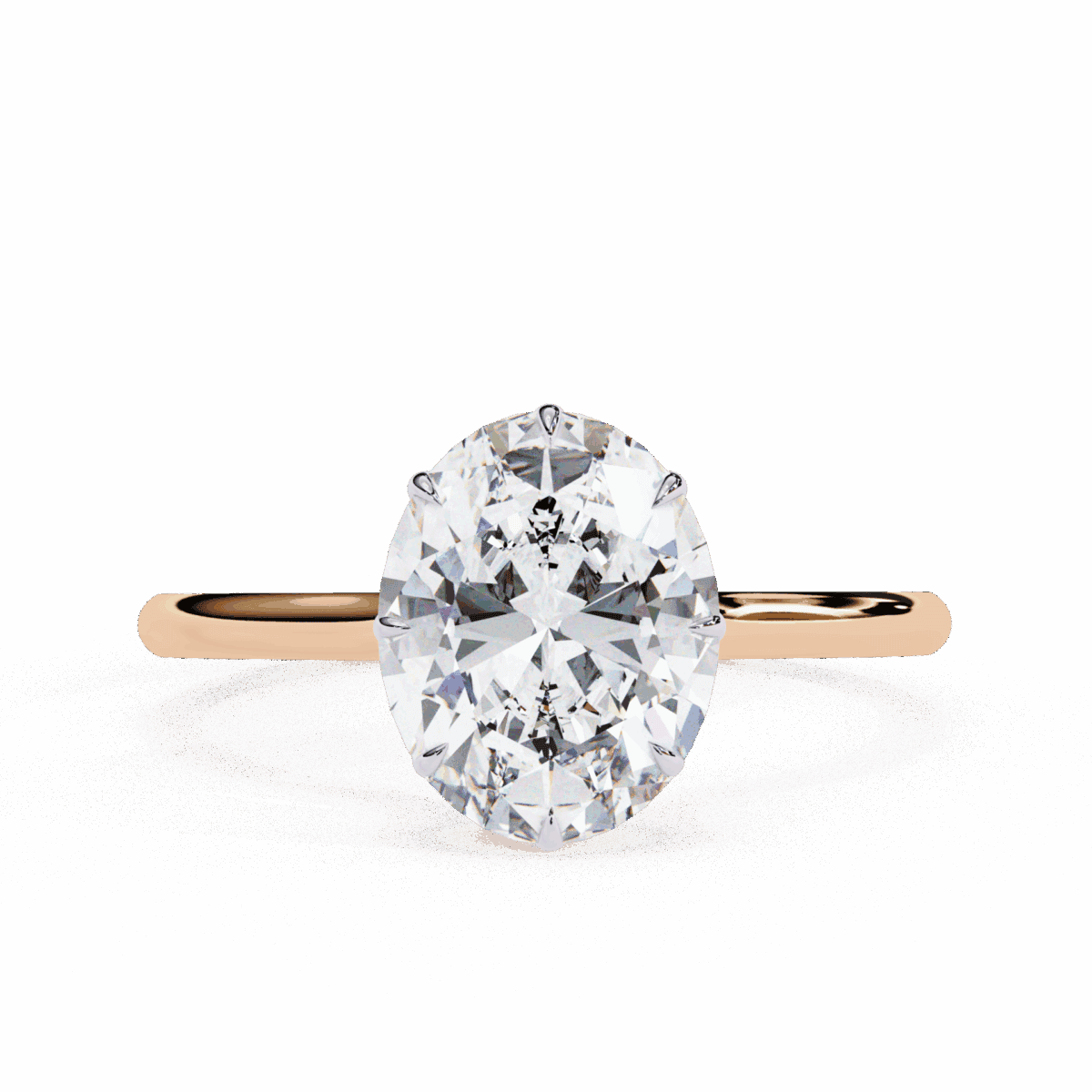 2 Carat Oval Cut Solitaire Promise Wedding Ring  Image 9