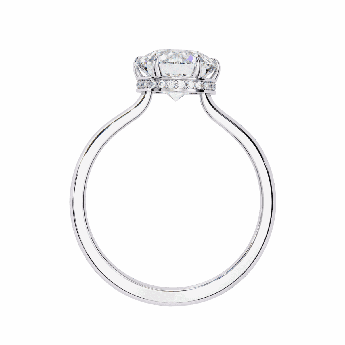 2.25 Carat Round Cut Solitaire Promise Wedding Ring  Image 3