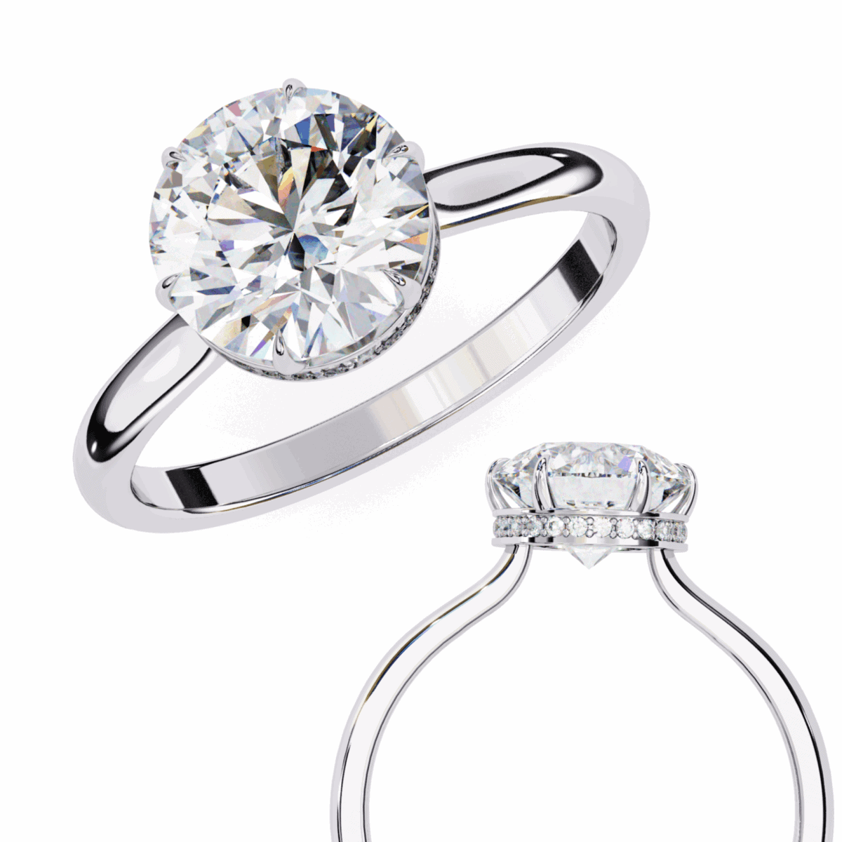2.25 Carat Round Cut Solitaire Promise Wedding Ring  Image 5