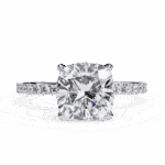 3 Carat Cushion Cut Modern Classic Solitaire Ring