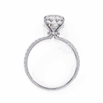 3 Carat Cushion Cut Modern Classic Solitaire Ring - Image 3
